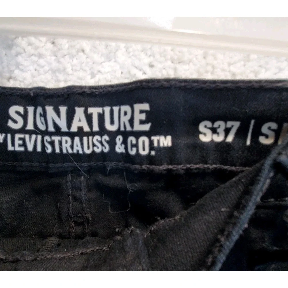 Levi Struss Jeans Mens 38x30 Slim Black Famous Riveted Strength